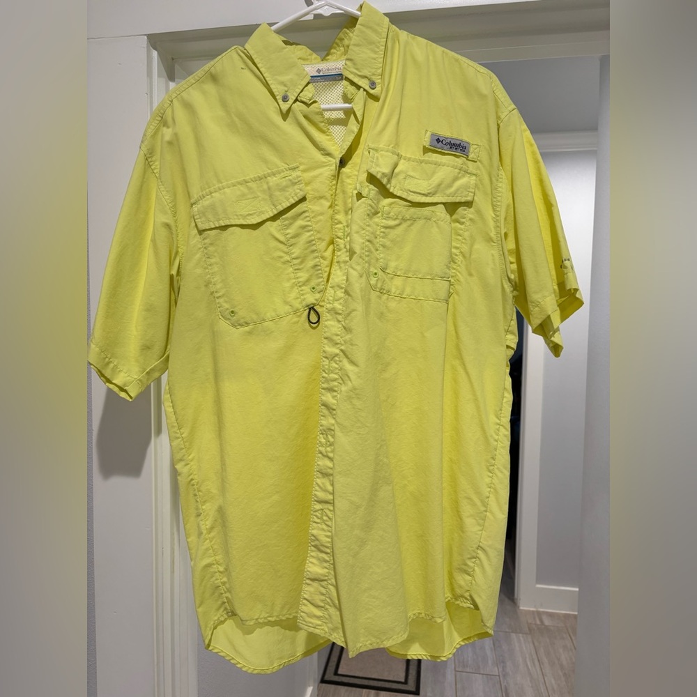 Columbia yellow/green PFG shirt